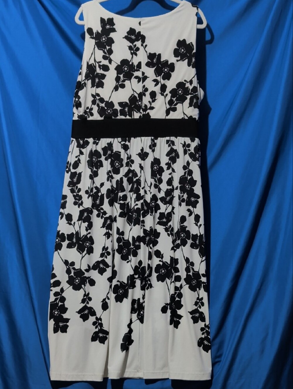 Db Est 1962 Size 18 Black & White Floral Maxi Dress with Waistband - Picture 3 of 6